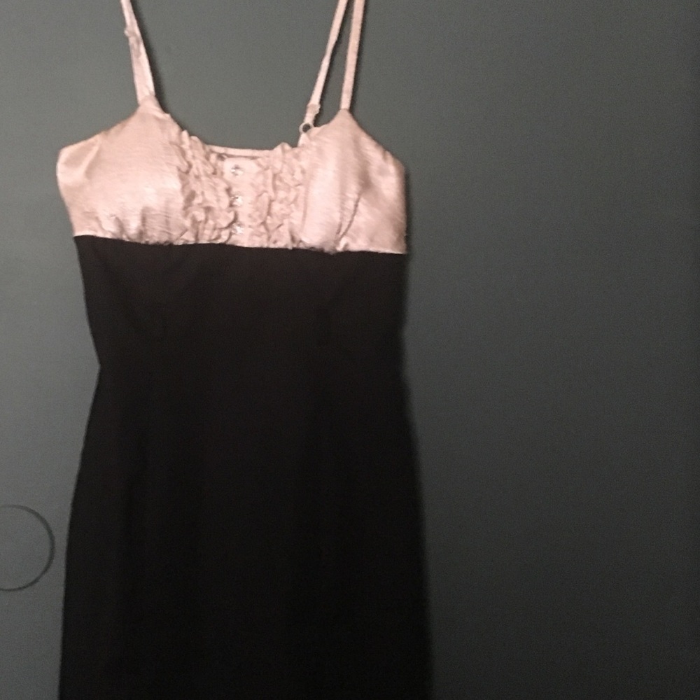 Cute rhinestone button mini dress